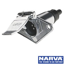 Narva 7 Pin Small Round Trailer Socket - Metal